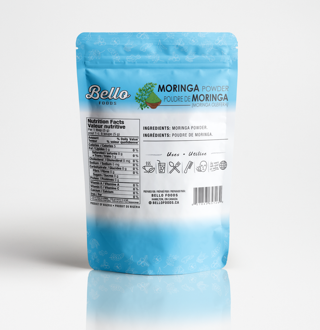 moringa powder front